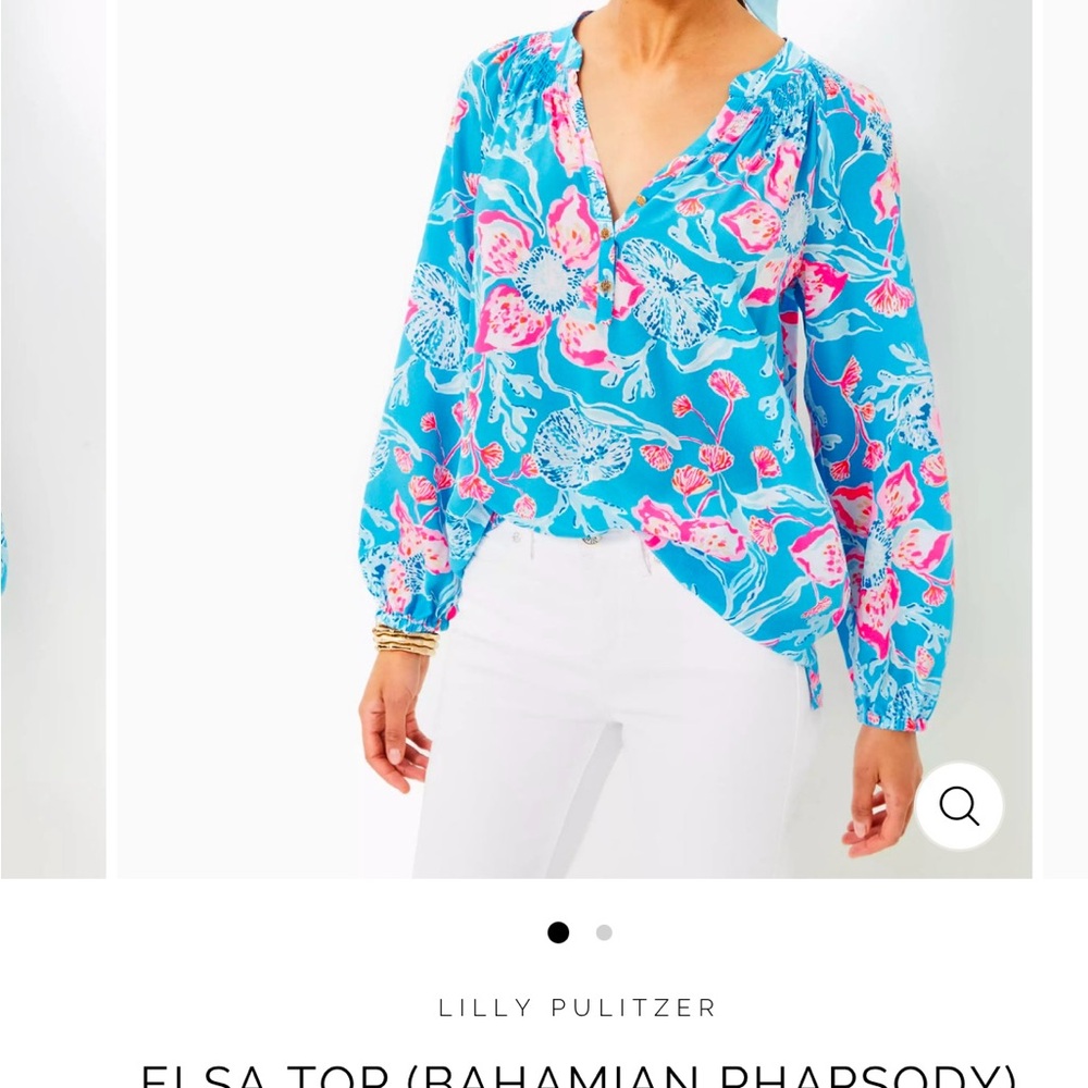 NWT Lilly Pulitzer Women's Elsa Top in Bahamian Rhapsody